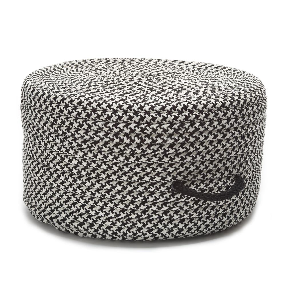 Colonial Mills UF49P020X011 Houndstooth Pouf Black 20"x20"x11"